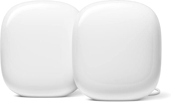 Google Nest WiFi Pro 6E Router GA03689-US 2 Pack, Tri-Band Mesh WiFi 6E System, High-Speed Wireless Router for Whole Home Coverage, Smart Home Network Solution UAE