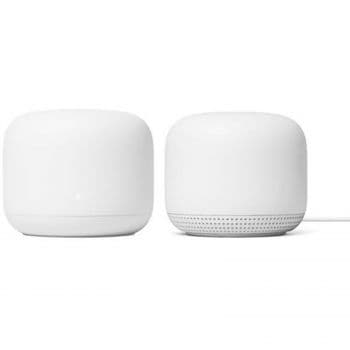 Google Nest WiFi AC2200 Mesh Router with Point GA00822-US 2 Pack, Whole Home WiFi System, Dual-Band Wireless Router, Smart Speaker WiFi Extender with Google Assistant UAE