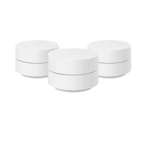 Google Nest WiFi AC2200 Mesh Router GA02434-US 3 Pack Snow, Whole Home WiFi System, Dual-Band Wireless Router, High-Speed Internet Coverage, Smart Home Network Solution UAE